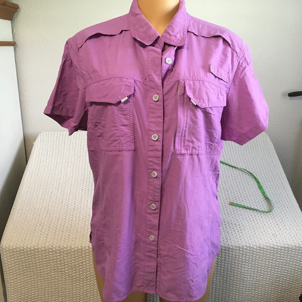 HABIT SOLAR FACTOR 30+ FISHING SHIRT WITH BACK VENT, PURPLE SIZE XL